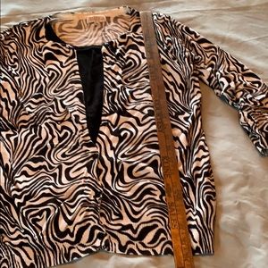 Joseph A black and white zebra sweater
